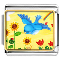 Italian Charms - bird photo italian charm Image.