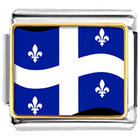 Italian Charms - quebec flag photo italian charm Image.