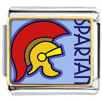 Italian Charms - spartan photo italian charm Image.