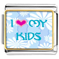 Italian Charms - i heart my kids photo italian charm Image.