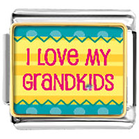 Italian Charms - i love my grandkids photo charm photo italian charm Image.