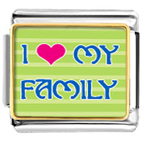 Italian Charms - i heart my family photo italian charm Image.