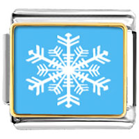 Italian Charms - snowflake photo italian charm Image.