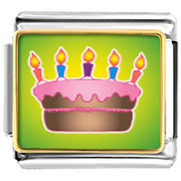 Italian Charms - cake with pink frosting photo italian charm Image.