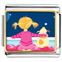 Italian Charms - wishing on a star photo italian charm Image.
