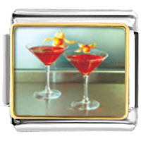 Italian Charms - tropical martini photo italian charm Image.