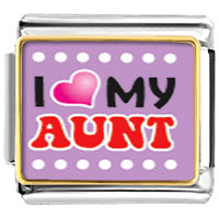 Italian Charms - i heart my aunt photo italian charm Image.