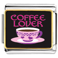 Italian Charms - coffee lover photo italian charm Image.