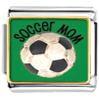 Italian Charms - soccer mom photo italian charm Image.