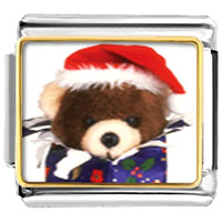 Italian Charms - teddy bear present photo italian charm Image.