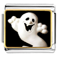 Italian Charms - halloween ghost photo italian charm Image.