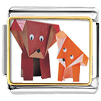 Italian Charms - paper dogs photo italian charm Image.