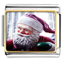 Italian Charms - santa statue photo italian charm Image.