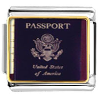 Italian Charms - usa passport photo italian charm Image.