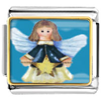 Italian Charms - angel with star photo italian charm Image.