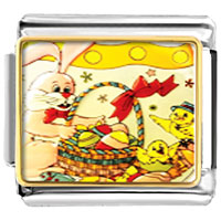 Italian Charms - easter animals photo italian charm Image.
