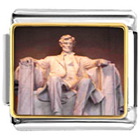 Italian Charms - lincoln memorial washington dc photo italian charm Image.