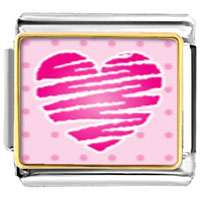 Italian Charms - heart scribble charm photo italian charm Image.