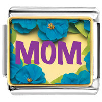 Italian Charms - flower mom photo italian charm Image.