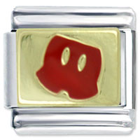 Italian Charms - mickey mouse pants licensed italian charm Image.
