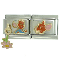 Italian Charms - gold kanga/roo licensed italian charm Image.