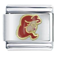 Italian Charms - gold ariel profile licensed italian charm Image.