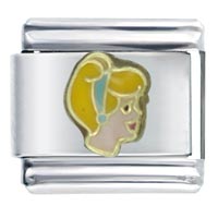 WD062: gold cinderella profile licensed italian charm Image.