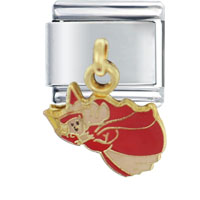Italian Charms - gold flora licensed italian charm Image.