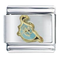 Italian Charms - gold genie licensed italian charm Image.