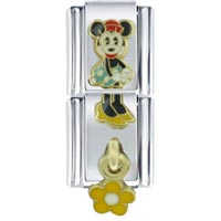 Italian Charms - gold minnie dangle licensed italian charm Image.