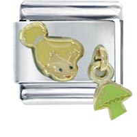 Italian Charms - tinkerbell mushroom licensed italian charm Image.