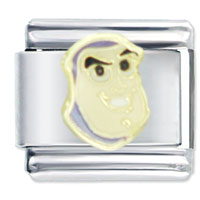 Italian Charms - gold buzz lightyear licensed italian charm Image.