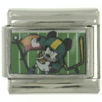Italian Charms - mickey mouse football licensed italian charm Image.