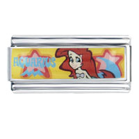 Italian Charms - aquarius ariel little mermaid licensed italian charm Image.