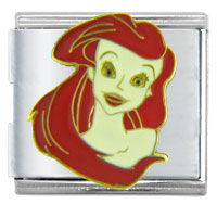 Italian Charms - princess ariel portrait licensed italian charm Image.