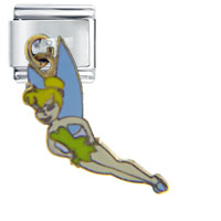 Italian Charms - flying tinkerbell licensed italian charm Image.