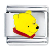 Italian Charms - winnie the pooh head shot licensed italian charm Image.