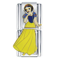 Italian Charms - snow white double link licensed italian charm Image.