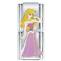 Italian Charms - sleeping beauty double link licensed italian charm Image.