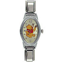 Italian Charms - disney gold pooh watch licensed italian charm Image.