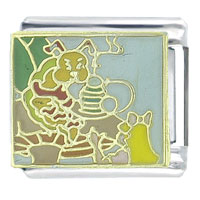 Italian Charms - alice in wonderland he caterpillar gives advice licensed italian charm Image.