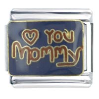 Italian Charms - love you mommy x2 italian charm Image.