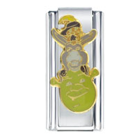 Italian Charms - shrek puss and donkey licensed italian charm Image.
