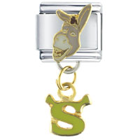 Italian Charms - donkey with shrek logo licensed italian charm Image.