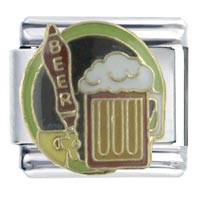 Italian Charms - beer stein x2 italian charm Image.