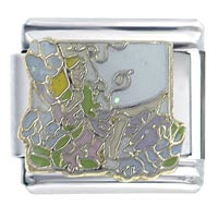 Italian Charms - fairy on a swing x2 italian charm Image.