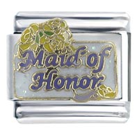 Italian Charms - wedding maid of honor x2 italian charm Image.