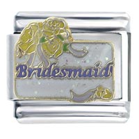 Italian Charms - wedding bridesmaid x2 italian charm Image.