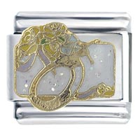 Italian Charms - wedding engagement ring x2 italian charm Image.