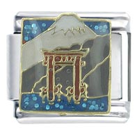 Italian Charms - chinese mountain x2 italian charm Image.